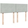 vidaXL Boxspringbett mit Matratze Hellgrau 140x190 cm Samt