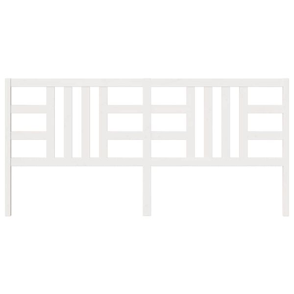 vidaXL Kopfteil Wei&szlig; 206x4x100 cm Massivholz Kiefer