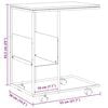 vidaXL Beistelltisch mit Rollen Wei&szlig; 55x36x63,5 cm Holzwerkstoff