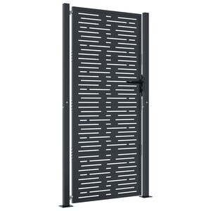 vidaXL Gartentor Anthrazit 100x175 cm Stahl Quadratisches Design