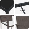 vidaXL Garten Essgruppe 5 pcs Braun Poly Rattan