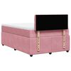 vidaXL Boxspringbett mit Matratze Rosa 120x200 cm Samt