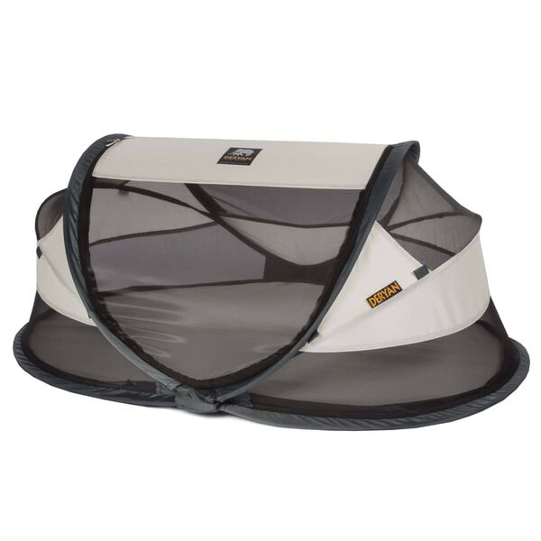 DERYAN Pop-up Reisebett mit Moskitonetz Baby Luxe Creme
