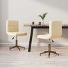 vidaXL Esszimmerst&uuml;hle 2 Stk. Drehbar Creme Samt