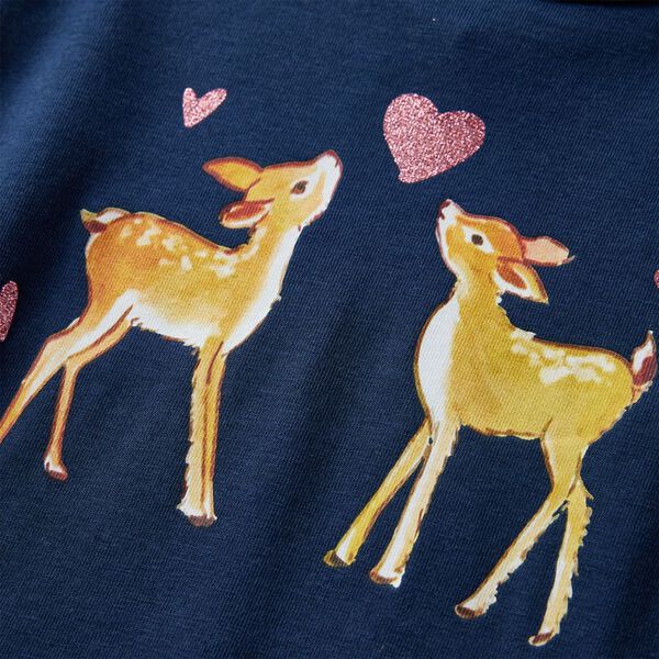 Kinder-Langarmshirt Marineblau 128