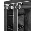 vidaXL Stoffschrank mit F&auml;chern Kleiderstangen 45&times;150&times;176 cm Schwarz
