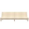 vidaXL Schlafsofa 2-Sitzer Creme Stoff