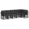 vidaXL Gartensofa-set 6 pcs Schwarz Poly-Rattan