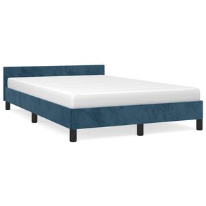 vidaXL Bettgestell ohne Matratze Dunkelblau 120x200 cm Samt