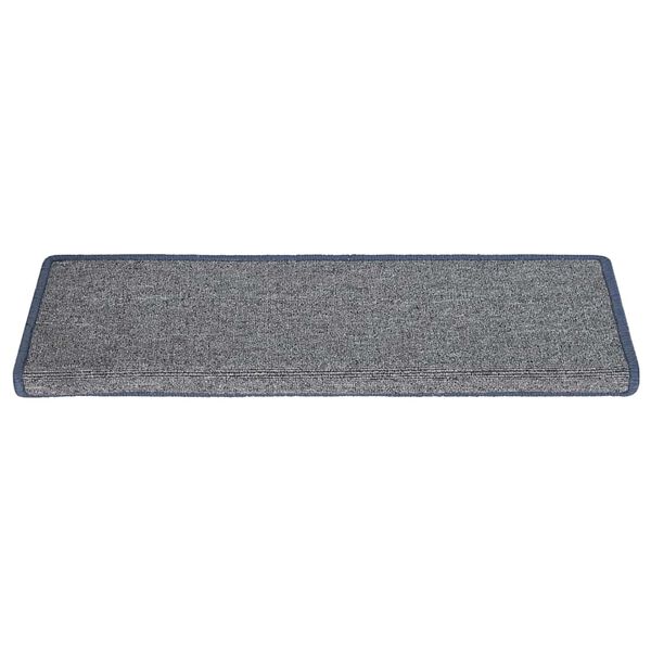 vidaXL Stufenmatten 15 Stk. 65 x 21 x 4 cm Hellgrau und Blau Rechteckiger Rand