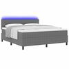 vidaXL LED Boxspringbett Hellgrau und Wei&szlig; 180 x 200 cm Cordstoff