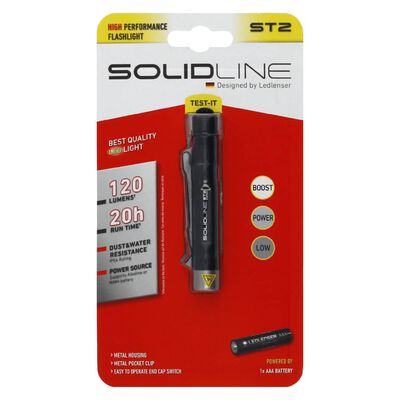 SOLIDLINE Taschenlampe ST2 mit Clip 120 lm
