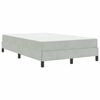 vidaXL Boxspringbett mit Matratze Hellgrau 120 x 190 cm Stoff