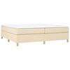 vidaXL Boxspringbett mit Matratze Creme 200x200 cm Stoff