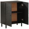 vidaXL Beistellschrank Schwarz 60x33x75 cm Massivholz Mango