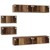 vidaXL TV-Schrankset Wandmontiert 6 pcs Altholz Holzwerkstoff
