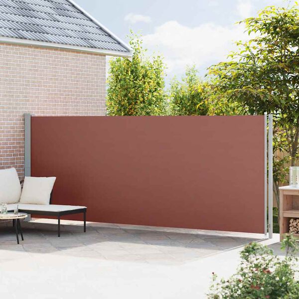 vidaXL Seitenmarkise Ausziehbar 180x600 cm Braun