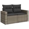vidaXL Garten-Sofa-Set mit Kissen mit Speicher 8 pcs Grau