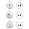 vidaXL Weihnachtskugel-Set 3 pcs Silber Kunststoff