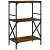 vidaXL B&uuml;cherregal 3 B&ouml;den R&auml;uchereiche 59x35x90,5 cm Holzwerkstoff