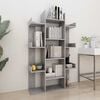 vidaXL B&uuml;cherregal Betongrau 86x25,5x140 cm Holzwerkstoff