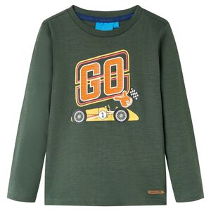 Kinder-Langarmshirt Dunkelgr&uuml;n 92