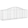 vidaXL Gabionen mit Hochbogen 15 Stk. 200x30x60/80 cm Verzinktes Eisen