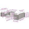 vidaXL Gartensofa-set 8 pcs Grau Poly-Rattan