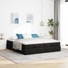 vidaXL Ottoman-Bett mit Matratzen Schwarz 160x200 cm Stoff