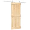 vidaXL Schiebet&uuml;r 80 x 210 cm Massivkiefer (Unbehandelt)