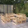vidaXL 9-tlg. Garten-Lounge-Set Massivholz Kiefer