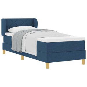 vidaXL Boxspringbett mit Kopfteil Blau 80 x 200 cm Stoff