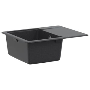 vidaXL K&uuml;chensp&uuml;le mit einem Becken Granit 56 x 46 x 19 cm Graphit