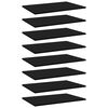 vidaXL B&uuml;cherregal-Bretter 8 Stk. Schwarz 60x40x1,5 cm Holzwerkstoff
