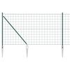 vidaXL Euro-Zaun mit Stacheln 10 x 1 m PVC-beschichteter Stahl Gr&uuml;n