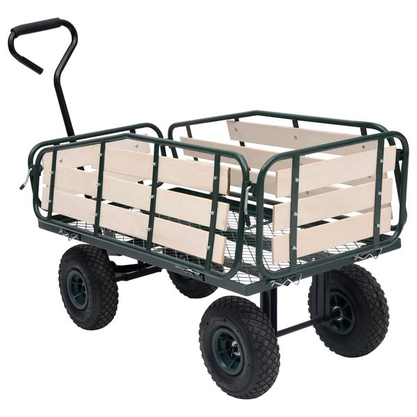 vidaXL Gartenwagen Metall und Holz 250 kg