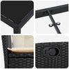 vidaXL Garten Essgruppe mit Kissen 7 pcs Schwarz Poly-Rattan