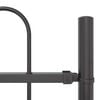 vidaXL Gartenzaun Grau 1.7 x 0.6 m Pulverbeschichteter Stahl
