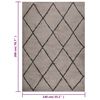 vidaXL Teppich Shaggy Hochflor Beige und Anthrazit 140x200 cm