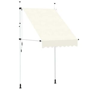 vidaXL Einziehbare Markise Handbetrieben 150 cm Cremewei&szlig;