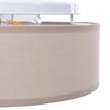 vidaXL Deckenlampe mit Strahlern Taupe 30 x 30 x 13,5 cm Stoff