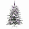 vidaXL K&uuml;nstlicher klappbarer Weihnachtsbaum Wei&szlig; 150 cm PE und PVC
