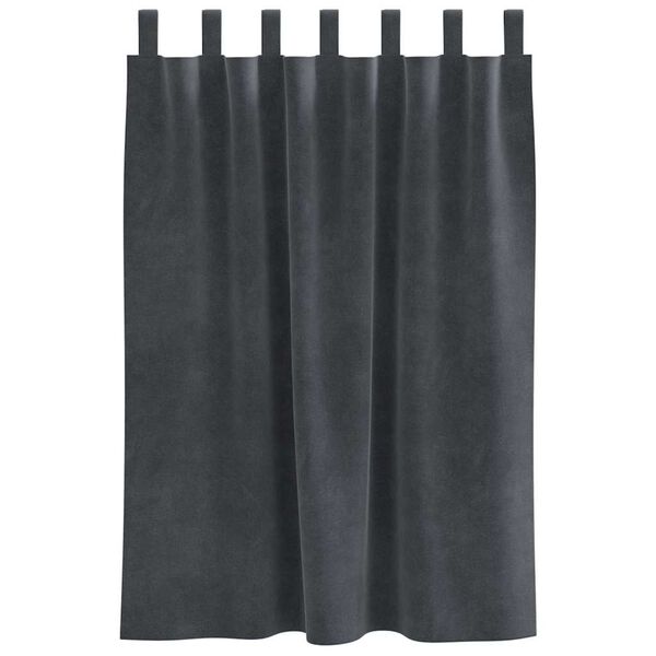 vidaXL Verdunkelungsvorh&auml;nge 2 pcs Hellgrau 140 x 140 cm Samt