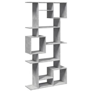 vidaXL B&uuml;cherregal Betongrau 92x29x188 cm Holzwerkstoff