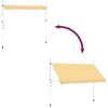vidaXL Einziehbare Markise Handbetrieben 350 cm Orange/Wei&szlig; Gestreift