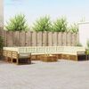 vidaXL Sofagarnituren 11 pcs Natur und Creme Massivholz Akazie