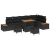 vidaXL Gartensofa-set 9 pcs Schwarz Poly-Rattan