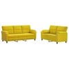 vidaXL Sofa-Set 2 pcs Gelb Samt