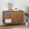 vidaXL Sideboard MOLDE Braun 113x40x80 cm Massivholz Kiefer