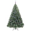 vidaXL K&uuml;nstlicher Weihnachtsbaum mit 300 LEDs Gr&uuml;n 210 cm PE und PVC